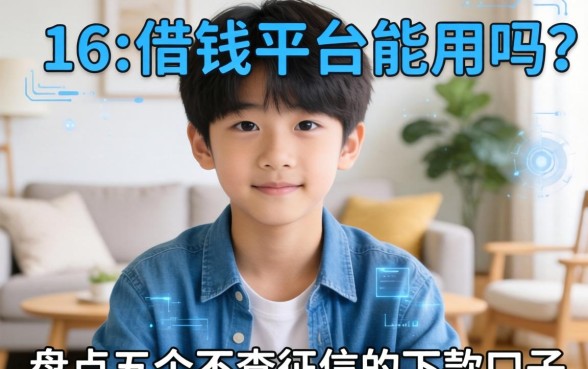家里有16岁借钱平台能用的吗？盘点五个不查征信的下款口子