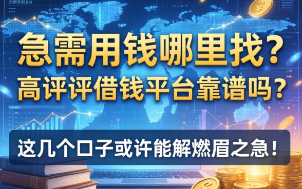 急需用钱哪里找？高评分借钱平台靠谱吗？这几个口子或许能解燃眉之急！
