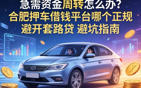 急需资金周转怎么办？合肥押车借钱平台哪个正规？避开套路贷的避坑指南