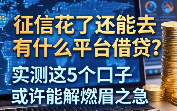 征信花了还能去有什么平台借钱？实测这5个口子或许能解燃眉之急