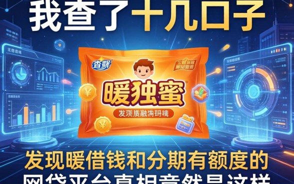 我查了十几个口子，发现暖宝宝借钱和分期有额度的网贷平台真相竟然是这样