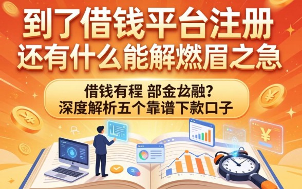除了借钱平台注册，还有什么能解燃眉之急？深度解析五个靠谱下款口子