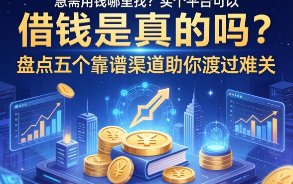 急需用钱哪里找？买个平台可以借钱是真的吗？盘点五个靠谱渠道助你渡过难关