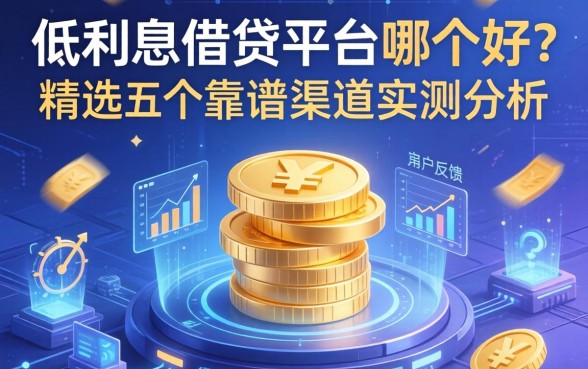 低利息借钱平台哪个好？精选五个靠谱渠道实测分析与用户反馈