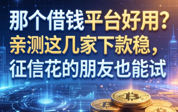 那个借钱平台好用？亲测这几家下款稳，征信花的朋友也能试