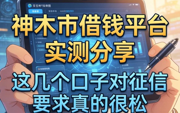 神木市借钱平台实测分享：这几个口子对征信要求真的很松