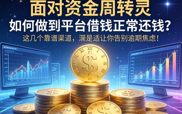 面对资金周转不灵，如何做到平台借钱正常还钱？这几个靠谱渠道让你告别逾期焦虑！