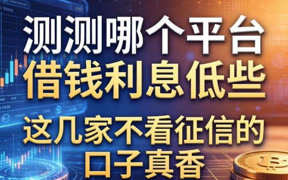 实测哪个平台的借钱利息低些，这几家不看征信的口子真香