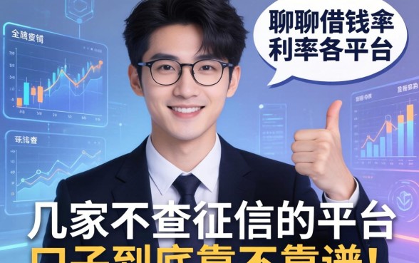 聊聊借钱利率各平台，这几家不查征信的口子到底靠不靠谱