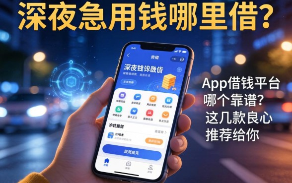 深夜急用钱哪里借？手机app借钱平台哪个靠谱？这几款良心推荐给你