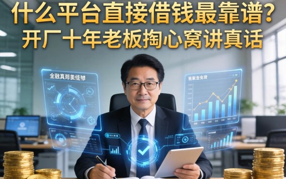 什么平台直接借钱最靠谱？开厂十年的老板掏心窝讲真话