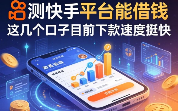 实测快手平台能借钱，这几个口子目前下款速度挺快