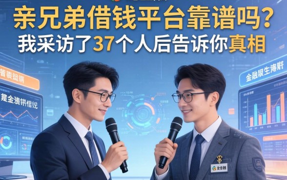亲兄弟借钱平台靠谱吗？我采访了37个人后告诉你真相