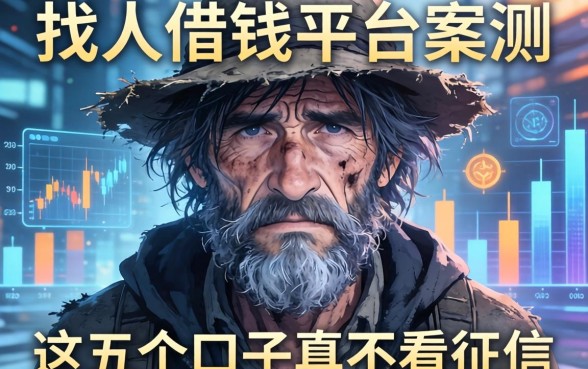 乞丐找人借钱平台实测：这五个口子真不看征信