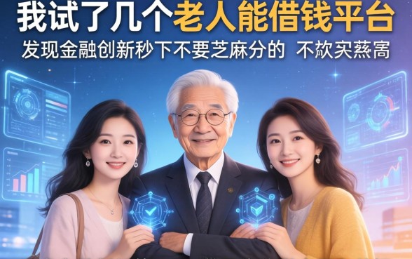 我试了几个老人能借钱平台，发现金融创新秒下不要芝麻分的app并不像传说中那么美好