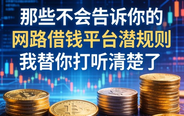 那些不会告诉你的网路借钱平台潜规则，我替你打听清楚了