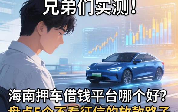 兄弟们实测：海南押车借钱平台哪个好？盘点5个不看征信的放款路子
