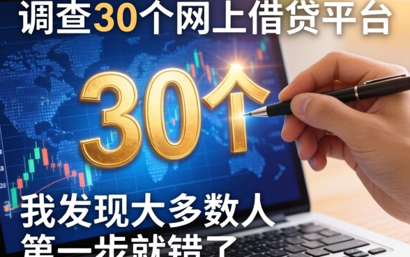 调查了30个网上借钱的平台，我发现大多数人第一步就错了