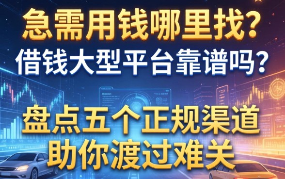 急需用钱哪里找？借钱大型平台靠谱吗？盘点五个正规渠道助你渡过难关
