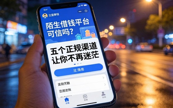 深夜手机屏幕亮起：陌生借钱平台可信吗？这五个正规渠道让你不再迷茫
