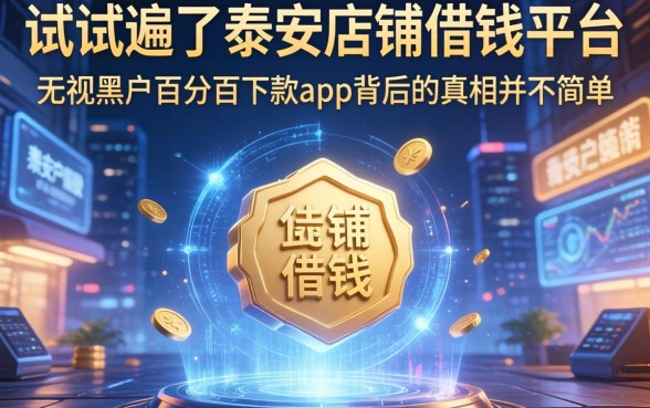 我试遍了泰安店铺借钱平台，发现无视黑户百分百下款app背后的真相并不简单