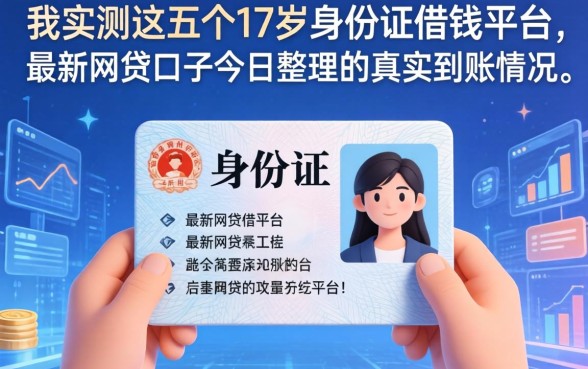 我实测这五个17岁身份证借钱平台，最新网贷口子今日整理的真实到账情况