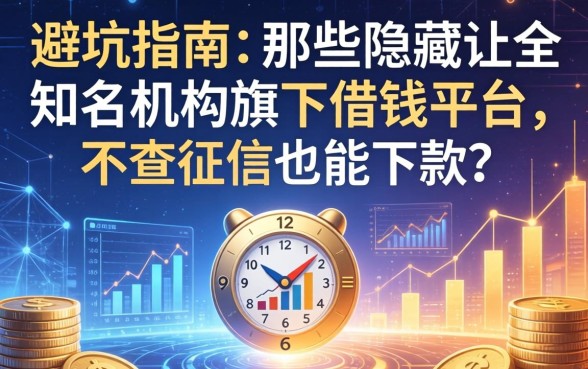 避坑指南：那些隐藏在知名机构旗下借钱平台，不查征信也能下款？
