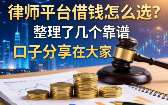 律师平台借钱怎么选？整理了几个靠谱的口子分享给大家