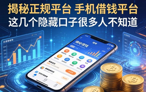 揭秘正规平台的手机借钱平台：这几个隐藏口子很多人不知道