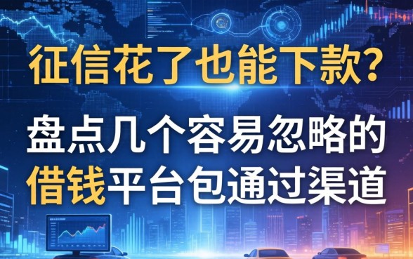 征信花了也能下款？盘点几个容易忽略的借钱平台包通过渠道