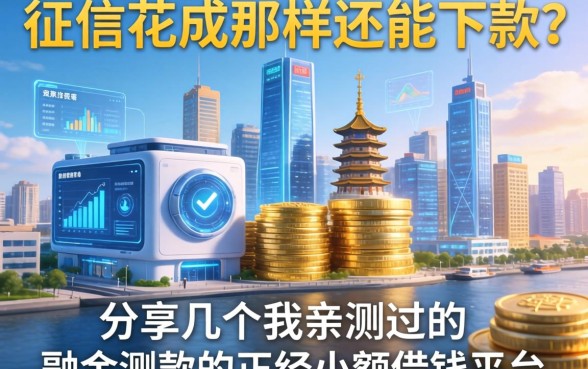 征信花成那样还能下款？分享几个我亲测过的正经小额借钱平台