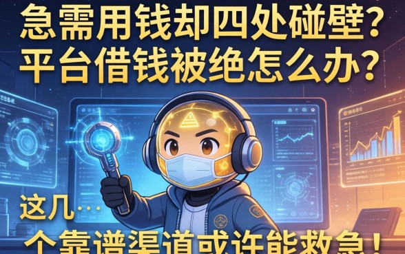 急需用钱却四处碰壁？平台借钱被拒怎么办？这几个靠谱渠道或许能救急！