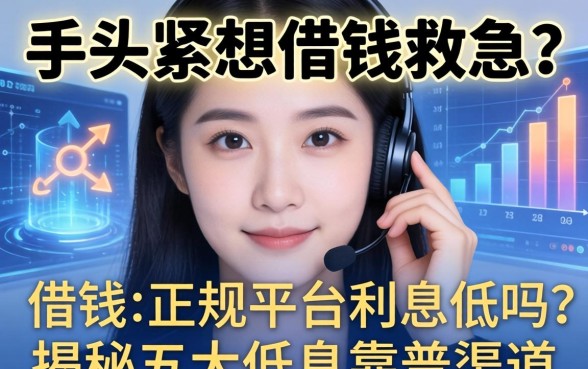 手头紧想借钱救急？借钱的正规平台利息低吗？揭秘五大低息靠谱渠道