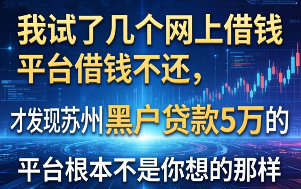 我试了几个网上借钱平台借钱不还，才发现苏州黑户贷款5万的平台根本不是你想的那样