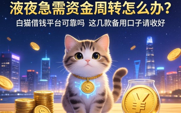 深夜急需资金周转怎么办？白猫借钱平台可靠吗？这几款备用口子请收好