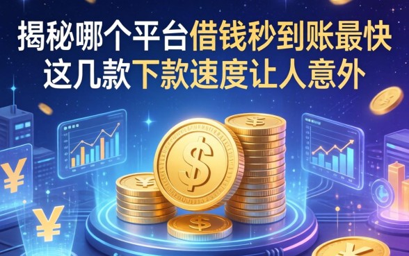 揭秘哪个平台借钱秒到账最快，这几款下款速度让人意外