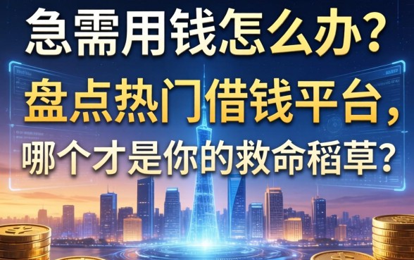 急需用钱怎么办？盘点热门借钱平台，哪个才是你的救命稻草？