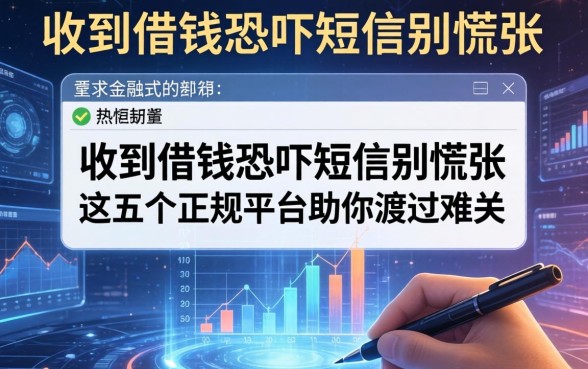 收到借钱恐吓短信别慌张，这五个正规平台助你渡过难关