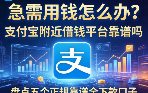 急需用钱怎么办？支付宝附近借钱平台靠谱吗？盘点五个正规靠谱的下款口子