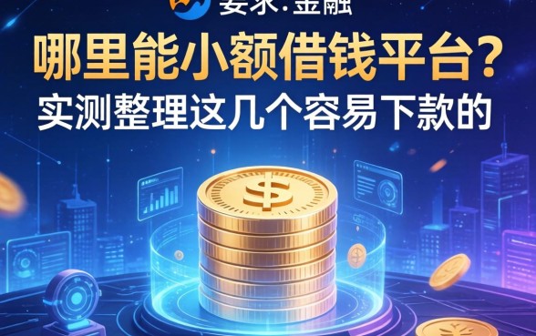 哪里能小额借钱平台？实测整理这几个容易下款的
