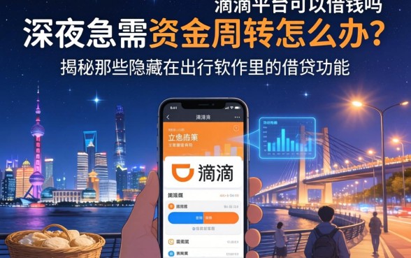 深夜急需资金周转怎么办？滴滴平台可以借钱吗？揭秘那些隐藏在出行软件里的借贷功能