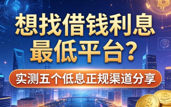 想找借钱利息最低的平台？实测五个低息正规渠道分享