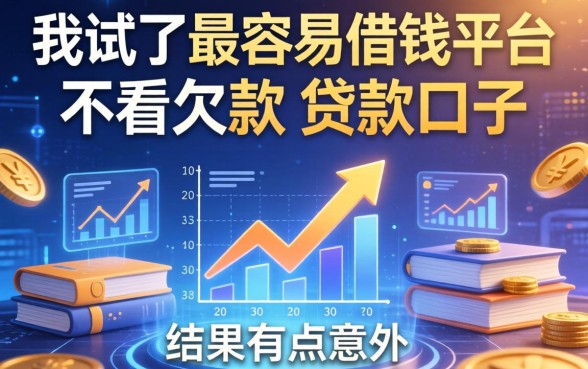 我试了最容易借钱平台和不看欠款的贷款口子，结果有点意外