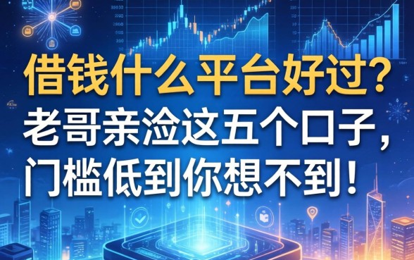 借钱什么平台好过？老哥亲测这五个口子，门槛低到你想不到！