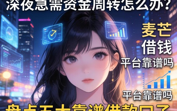 深夜急需资金周转怎么办？麦芒借钱平台靠谱吗？盘点五大靠谱借款口子