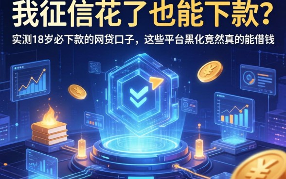 我征信花了也能下款？实测18岁必下款的网贷口子，这些平台黑户竟然真的能借钱