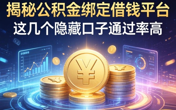 揭秘公积金绑定借钱平台，这几个隐藏口子通过率高