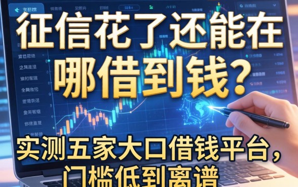 征信花了还能在哪借到钱？实测五家大口借钱平台，门槛低到离谱