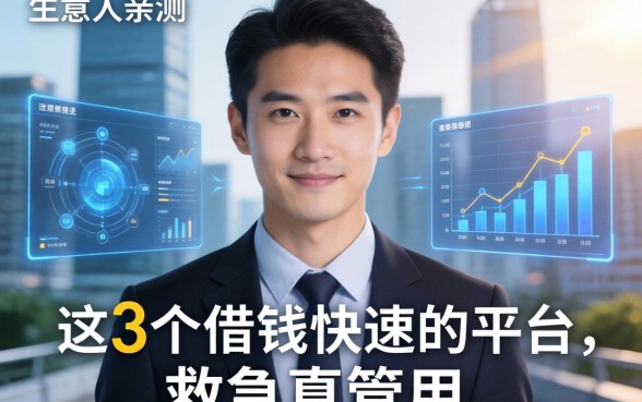 生意人亲测：这3个借钱快速的平台，救急真管用