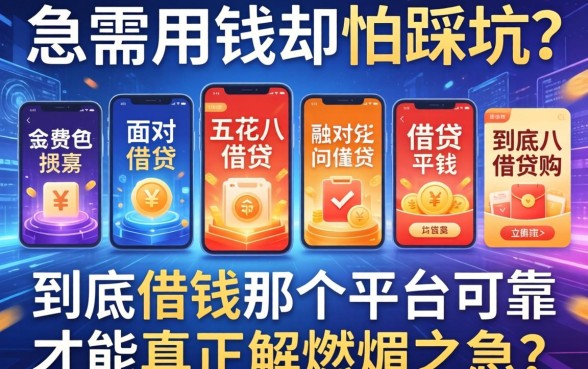 急需用钱却怕踩坑？面对五花八门的借贷广告，到底借钱那个平台可靠才能真正解燃眉之急？